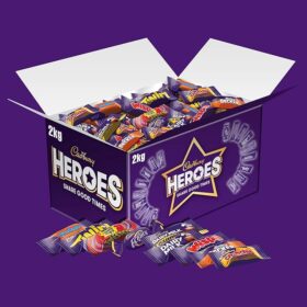 Cadbury Heroes Chocolate Bulk Share Box, Assorted Mini-Size Milk Chocolate Bars,2 kg (Pack of 1)
