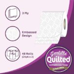 Gentille Quilted Bathroom Tissue Rolls | Luxury 3-Ply Toilet Paper Soft, Strong & Sustainable | (48rolls) - Image 6